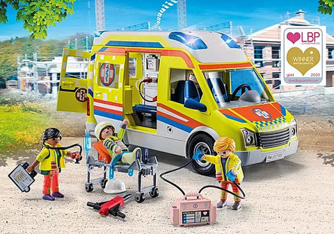 Playmobil® City Life Ambulance with Lights and Sound-Fire. Police & Hospital, Gifts for 5-7 Years Old, Imaginative Play, Playmobil, Primary Games & Toys, Small World-71202-Learning SPACE