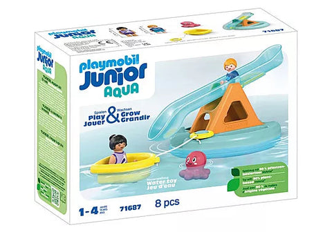 Playmobil® JUNIOR AQUA: Water Seesaw with Boat-Baby Bath. Water & Sand Toys, Gifts for 5-7 Years Old, Imaginative Play, Playmobil, Primary Games & Toys, Small World-Learning SPACE