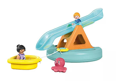 Playmobil® JUNIOR AQUA: Water Seesaw with Boat-Baby Bath. Water & Sand Toys,Games & Toys,Gifts for 5-7 Years Old,Imaginative Play,Playmobil,Primary Games & Toys,Small World-Learning SPACE