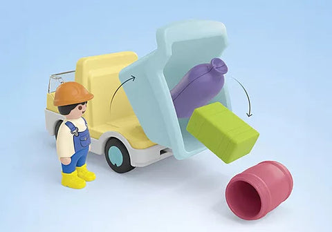 Playmobil® JUNIOR: Construction Truck with Garage-Engineering & Construction,Games & Toys,Gifts for 5-7 Years Old,Imaginative Play,Playmobil,Primary Games & Toys,Small World-Learning SPACE