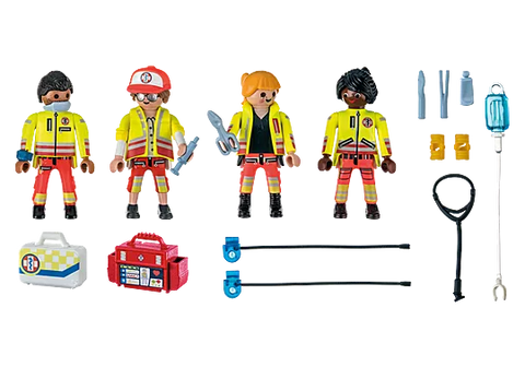 Playmobil® Medical Team-Fire. Police & Hospital,Games & Toys,Gifts for 5-7 Years Old,Imaginative Play,Playmobil,Primary Games & Toys,Small World-Learning SPACE