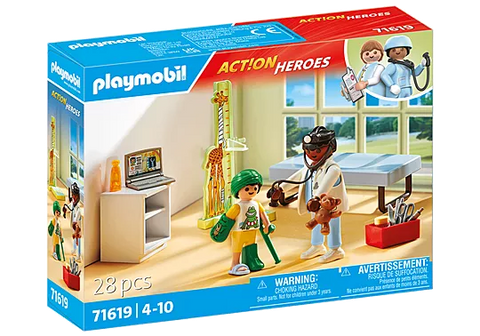 Playmobil® Pediatrician with Teddy Bear-Fire. Police & Hospital, Gifts for 5-7 Years Old, Imaginative Play, Playmobil, Primary Games & Toys, Small World-71619-Learning SPACE