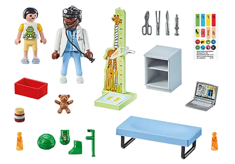 Playmobil® Pediatrician with Teddy Bear-Fire. Police & Hospital, Gifts for 5-7 Years Old, Imaginative Play, Playmobil, Primary Games & Toys, Small World-71619-Learning SPACE