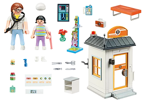 Playmobil® Starter Pack Paediatrician-Fire. Police & Hospital, Games & Toys, Gifts for 5-7 Years Old, Imaginative Play, Playmobil, Primary Games & Toys, Small World-70818-Learning SPACE