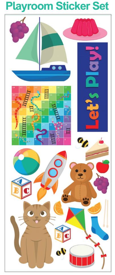 Playroom Sticker Set, Learning SPACE