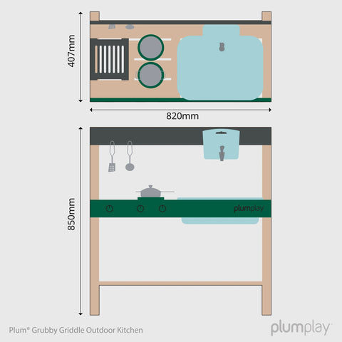 Plum® Grubby Griddle Mud Pie Kitchen, Learning SPACE