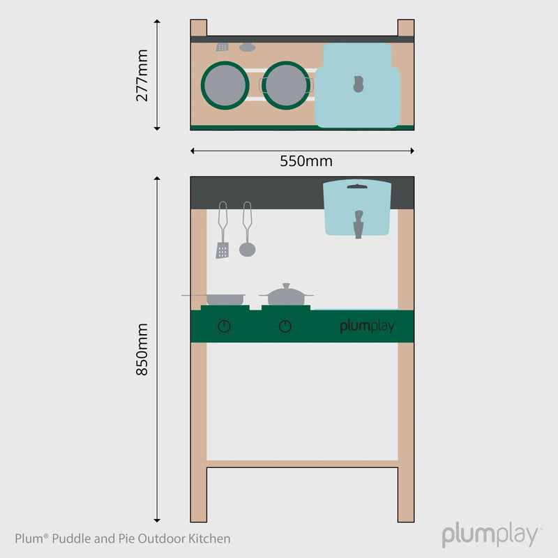 Plum® Puddle & Pie Outdoor Mud Kitchen, Learning SPACE
