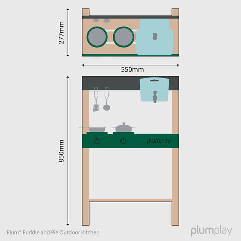 Plum® Puddle & Pie Outdoor Mud Kitchen, Learning SPACE