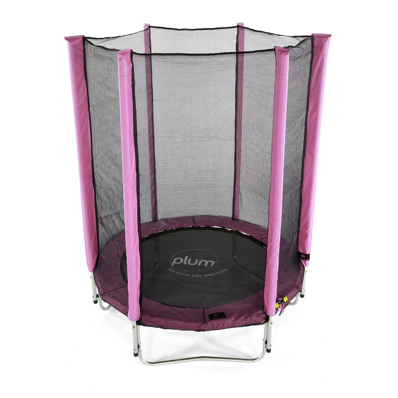 Plum® 4ft Junior Trampoline & Enclosure, Pink Learning SPACE