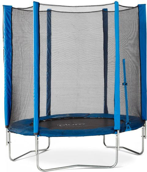 Plum® 6ft Junior Trampoline & Enclosure, Blue Learning SPACE