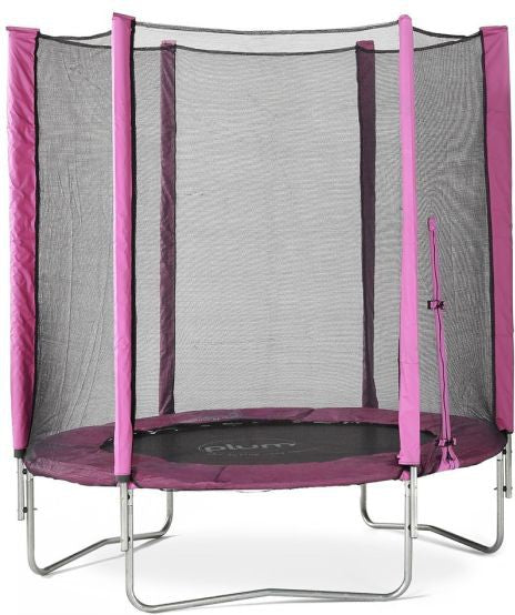 Plum® 6ft Junior Trampoline & Enclosure, Pink Learning SPACE