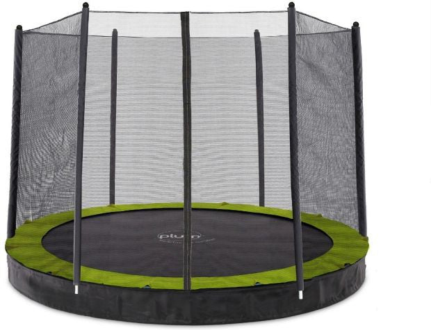 Plum® Circular In-Ground Trampoline with Enclosure-Adapted Outdoor play,ADD/ADHD,Matrix Group,Neuro Diversity,Plum Play,Seasons,Summer,Teen & Adult Trampolines,Trampolines-8ft-LSPL27557-Learning SPACE