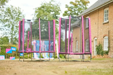 Plum® Pink Junior Trampoline and Enclosure – 4ft-Bounce, Featured, Plum Play, Plum Products Ltd, Trampolines-Learning SPACE