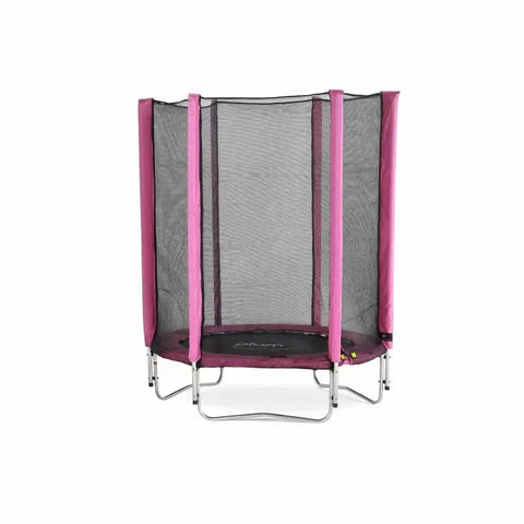 Plum® Pink Junior Trampoline and Enclosure – 4ft-Bounce, Featured, Plum Play, Plum Products Ltd, Trampolines-Learning SPACE