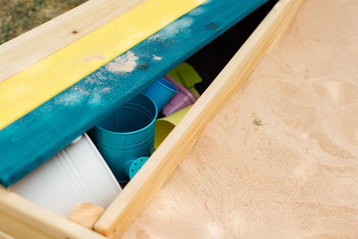Plum® Store-It Wooden Sand Pit, Learning SPACE