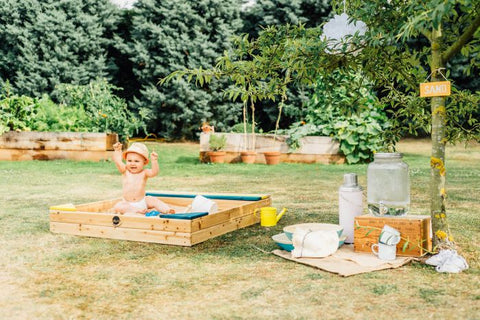 Plum® Store-It Wooden Sand Pit-Christmas, Eco Friendly, Outdoor Sand & Water Play, Outdoor Sand Pits, Playground Equipment, Plum Play, S.T.E.M, Sand, Science Activities, Seasons, Stock, Summer-Learning SPACE