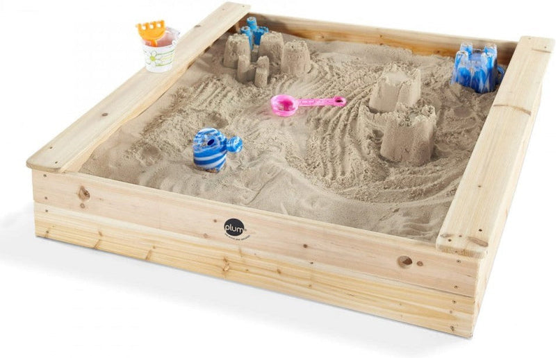 Plum® Wooden Square Sand Pit [Natural], Learning SPACE