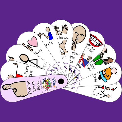 Positive Social Rules Fan-Additional Need,Calmer Classrooms,Calming & Anxiety,communication,Fans & Visual Prompts,Helps With,Neuro Diversity,Play Doctors,Primary Literacy,PSHE,Rewards & Behaviour,Social Emotional Learning,Social Stories & Games & Social Skills,Stock-Learning SPACE