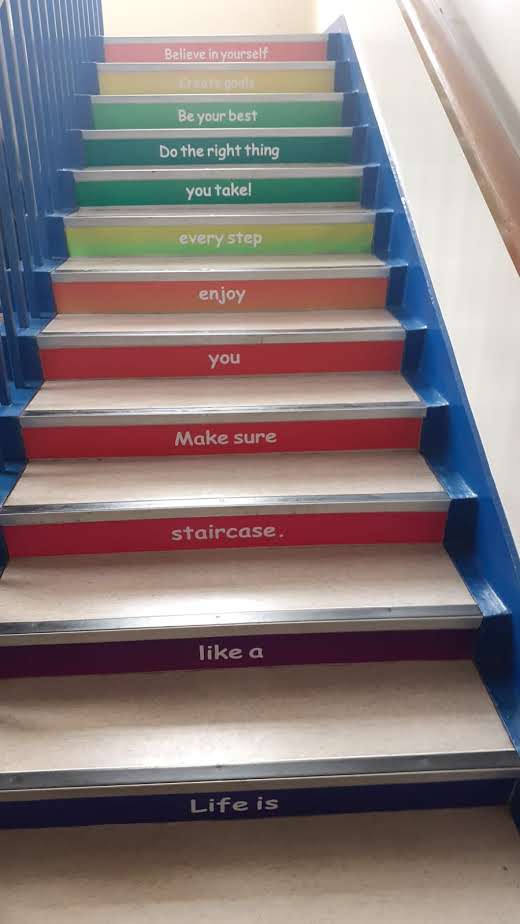 Positive Steps - Motivational Saying Sensory Path, Learning SPACE