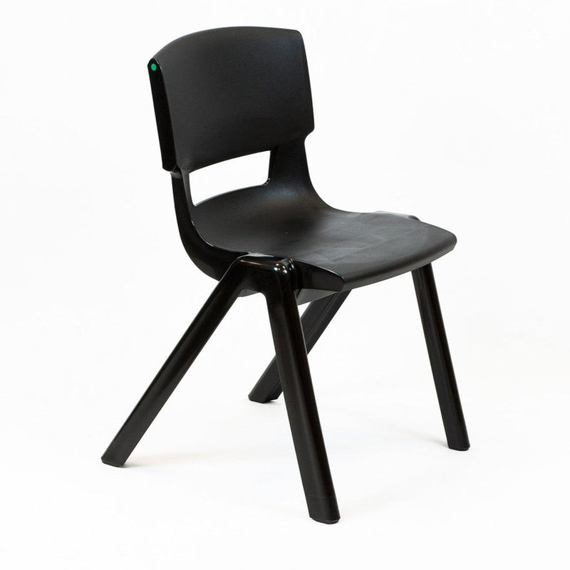 Postura+ One Piece Chair (Ages 11-13), Jet Black (100% recycled) Learning SPACE