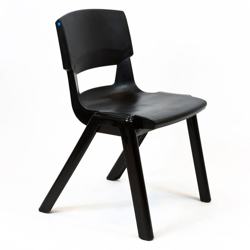 Postura+ One Piece Chair (Ages 14-18), Jet Black (100% recycled) Learning SPACE