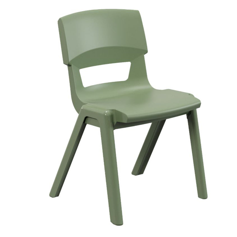 Postura+ One Piece Chair (Ages 14-18), Moss Green Learning SPACE