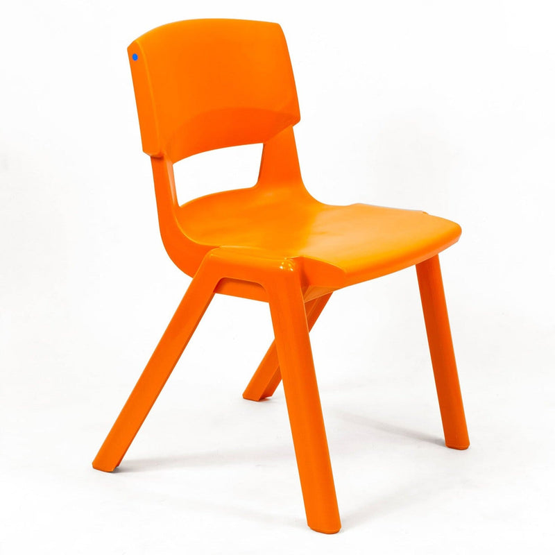 Postura+ One Piece Chair (Ages 14-18), Tangerine Fizz Learning SPACE