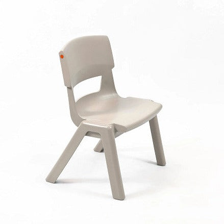 Postura+ One Piece Chair (Ages 3-4)-Classroom Chairs, Seating, Toddler Seating, Wellbeing Furniture-Ash Grey-Learning SPACE