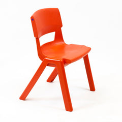 Postura+ One Piece Chair (Ages 4-5)-Classroom Chairs,KI Europe,Seating,Wellbeing Furniture-Poppy Red-PosturaOP2-Poppy Red-Learning SPACE