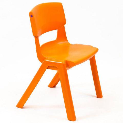 Postura+ One Piece Chair (Ages 4-5)-Classroom Chairs, Seating, Wellbeing Furniture-Tangerine Fizz-Learning SPACE