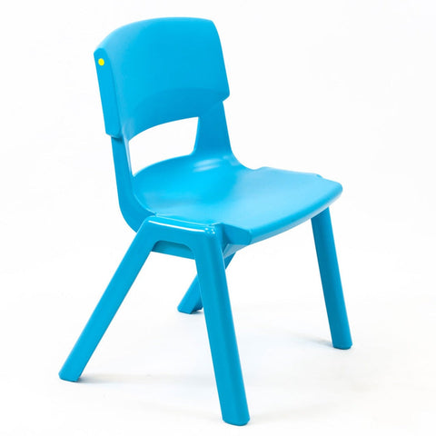 Postura+ One Piece Chair (Ages 6-7)-Chairs-Classroom Chairs, Seating, Wellbeing Furniture-Aqua Blue-Learning SPACE