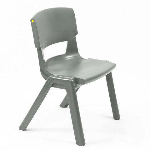 Postura+ One Piece Chair (Ages 6-7)-Chairs-Classroom Chairs, Seating, Wellbeing Furniture-Iron Grey-Learning SPACE