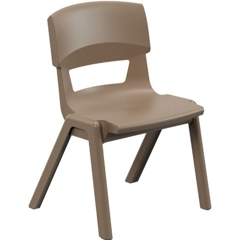 Postura+ One Piece Chair (Ages 6-7)-Chairs-Classroom Chairs, Seating, Wellbeing Furniture-Misty Brown-Learning SPACE