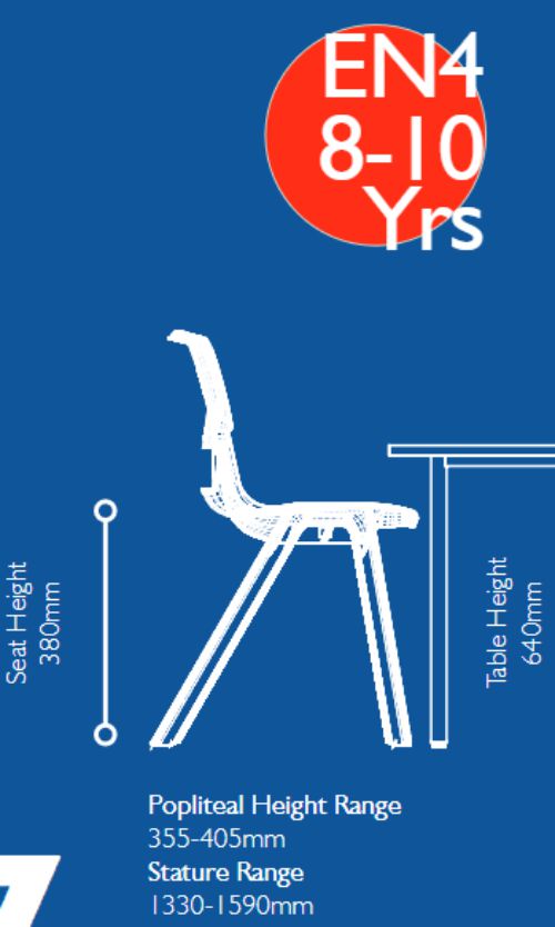 Postura+ One Piece Chair (Ages 8-10), Learning SPACE