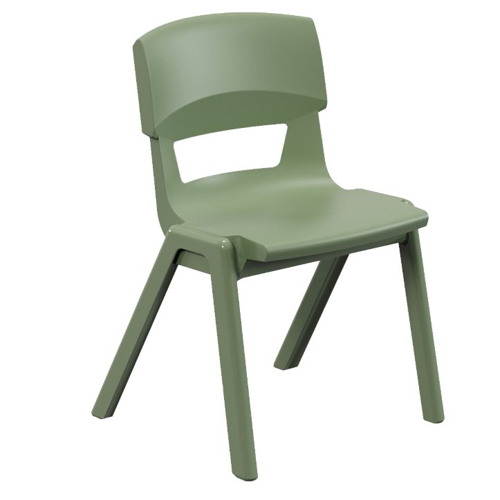 Postura+ One Piece Chair (Ages 8-10), Moss Green Learning SPACE