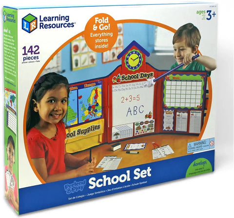 Pretend & Play® School Set-Back To School, Gifts For 2-3 Years Old, Imaginative Play, Kitchens & Shops & School, Learning Resources, Role Play, Seasons, Stock-Learning SPACE