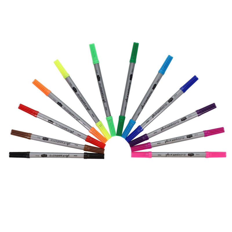 ProScribe Double-Sided Thick/Thin Markers – Pack of 12, Learning SPACE