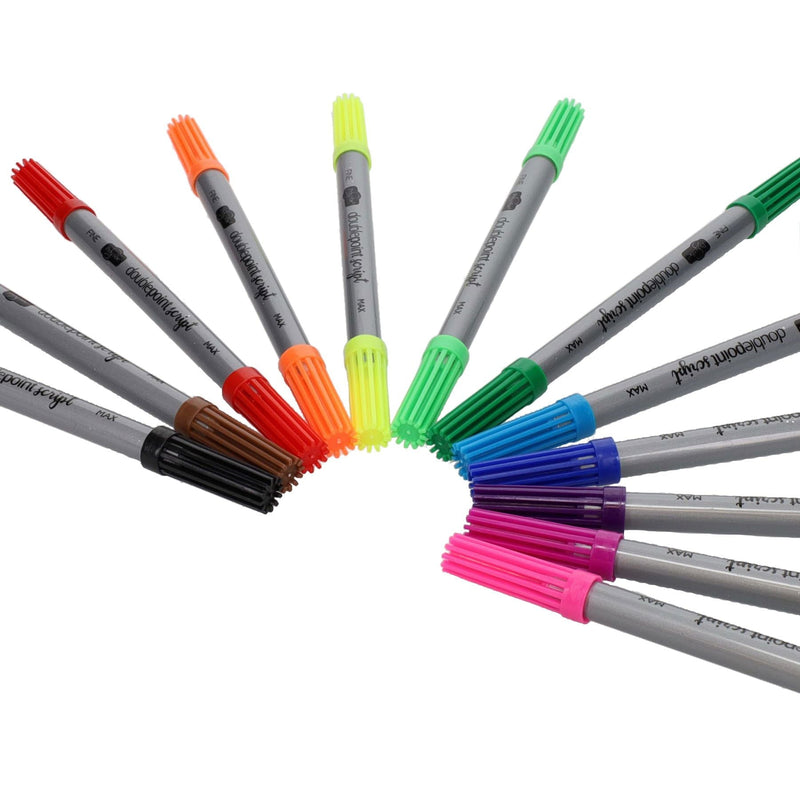 ProScribe Double-Sided Thick/Thin Markers – Pack of 12, Learning SPACE