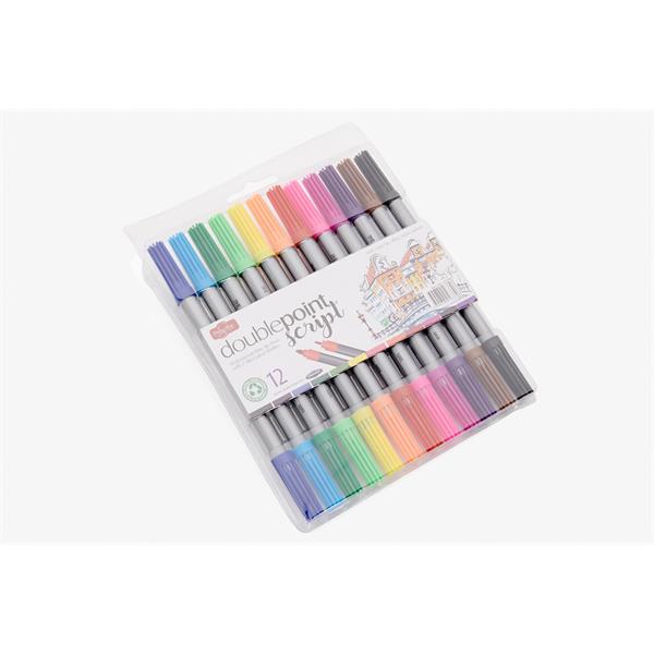 ProScribe Double-Sided Thick/Thin Markers – Pack of 12, Learning SPACE