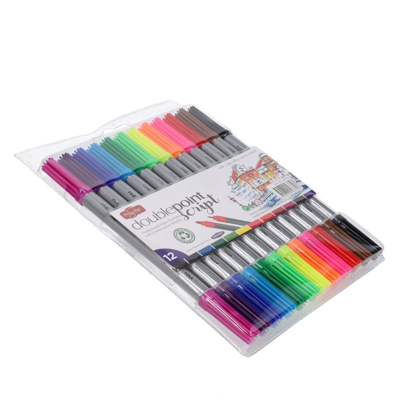 ProScribe Double-Sided Thick/Thin Markers – Pack of 12, Learning SPACE