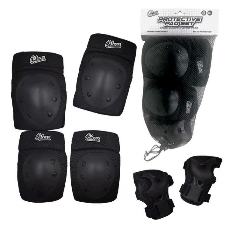 Protective Pad Set Knee, Wrist and Elbows - For Scooters and Skateboards, Learning SPACE