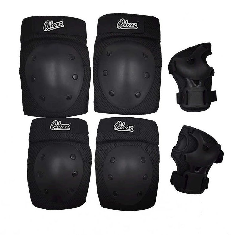 Protective Pad Set Knee, Wrist and Elbows - For Scooters and Skateboards, Learning SPACE