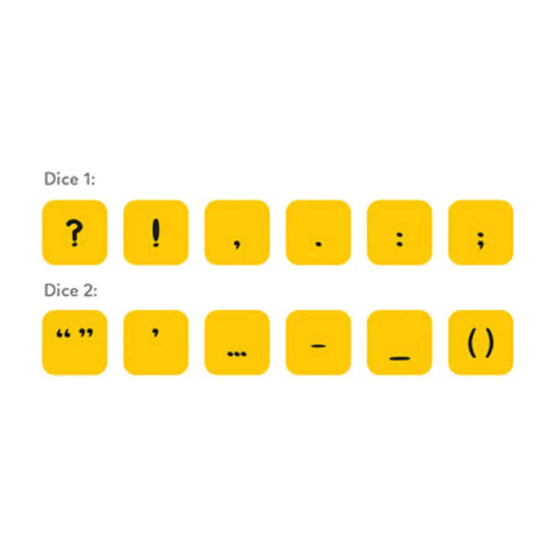 Punctuation Dice Set of 2, Learning SPACE