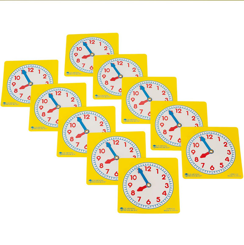 Pupil Clock Dials (Set of 10), Learning SPACE