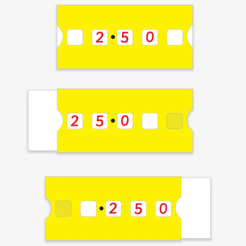 Pupil Decimal Sliding lines Pack of 30, Learning SPACE