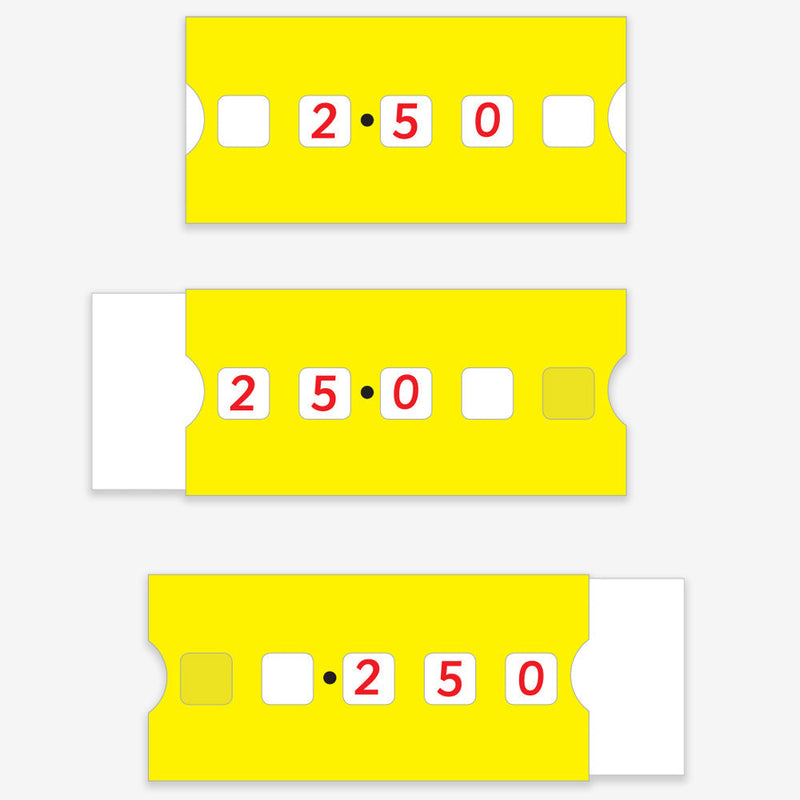 Pupils Decimal Sliding Lines (Pack Of 30) And Teacher Demo Version, Learning SPACE
