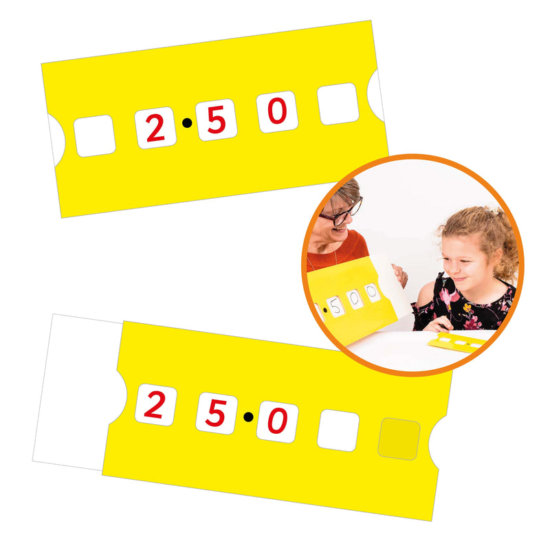 Pupils Decimal Sliding Lines (Pack Of 30) And Teacher Demo Version, Learning SPACE