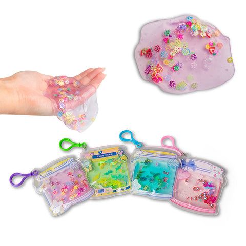 Putty Pouch Keychain-Fidget,Messy Play,Sensory,Slime,Squishing Fidget,Tactile Toys & Books-Learning SPACE