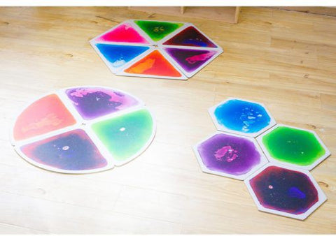 Quadrant Liquid Tile (Set of 4)-AllSensory,Calming & Anxiety,Calming and Relaxation,Chill Out Area,Helps With,Lumina,Playlearn,Sensory Floor Tiles,Sensory Flooring,Sensory Processing Disorder,Sensory Seeking,Stock,Teen Sensory Weighted & Deep Pressure,Visual Sensory Toys-Learning SPACE