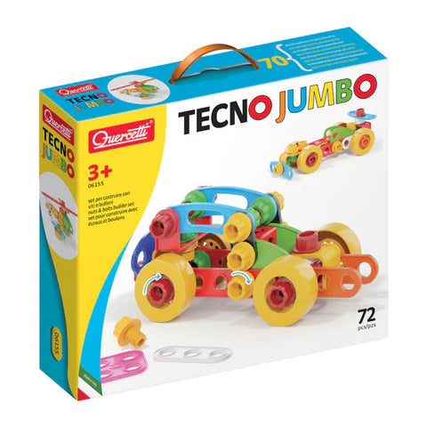 Quercetti Tecno Jumbo - Nuts and Bolts Builder Set-Engineering & Construction,Gifts For 3-5 Years Old,Quercetti,Sound. Peg & Inset Puzzles-Learning SPACE